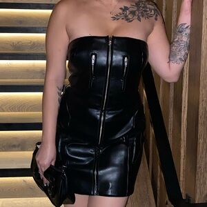 KHY Leather Mini Dress